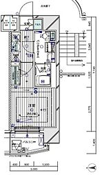 メインステージ川崎クロシア2 1Kの間取図画像