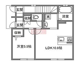 サニーサイドテラス 1LDKの間取図画像