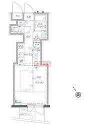 ZOOM川崎EAST 1Kの間取図画像