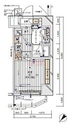 メインステージ川崎イースト 1Kの間取図画像