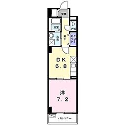 グランシルバ大森 1DKの間取図画像