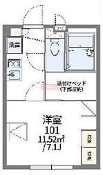 レオパレス追分 1Kの間取図画像