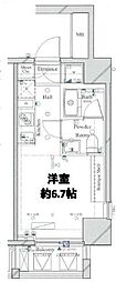 ARTESSIMOLINKDISERA ワンルームの間取図画像