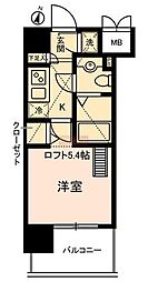 ヴェルステージ川崎 1Kの間取図画像