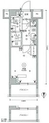 スカイコート品川パークサイド 1Kの間取図画像