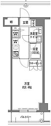 TLRRESIDENCEOTORII 1Kの間取図画像