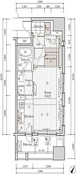 レグラス川崎 1Kの間取図画像