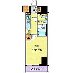 ジェノヴィア川崎7 1Kの間取図画像
