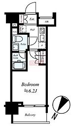 アーリアシティ川崎 1Kの間取図画像