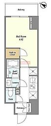ドゥーエ横濱鶴見 1Kの間取図画像