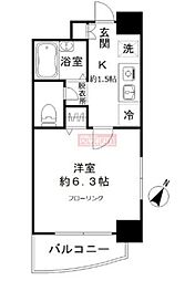 クレール本町 1Kの間取図画像