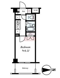 LE-LION多摩川GRAND-COURT 1Kの間取図画像