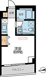 グランカーサ馬込1 1Kの間取図画像