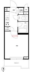 ルーブル大鳥居 1Kの間取図画像