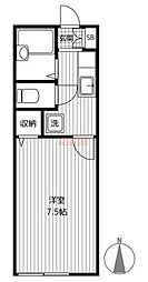 ヨーデルハイツ 1Kの間取図画像