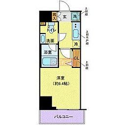 CREVISTA大森2 1Kの間取図画像