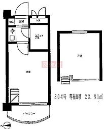 ドルフィン南馬込 2Kの間取図画像