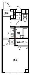 アンプルールフェールMANA 1Kの間取図画像