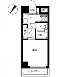 スカイコート神奈川新町 ワンルームの間取図画像