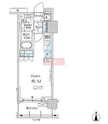 パークアクシス蒲田ステーションゲート ワンルームの間取図画像