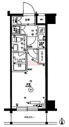 スカイコート品川パークサイド2 1Kの間取図画像