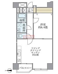 TS大森ハイム 1LDKの間取図画像