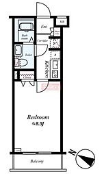MAKESDESIGN西馬込 1Kの間取図画像