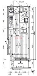 メインステージ南蒲田 1Kの間取図画像