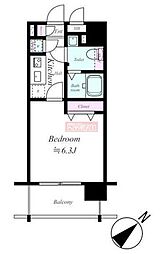 MAINSTAGE蒲田3 1Kの間取図画像