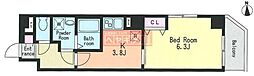 ペンタスコワダ 1Kの間取図画像