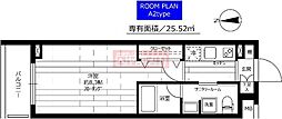 ステージグランデ蒲田2 1Kの間取図画像