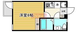 イリス羽田 1Kの間取図画像