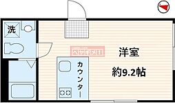 trias541 ワンルームの間取図画像