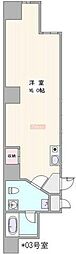 レアル川崎 ワンルームの間取図画像