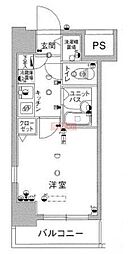 スカイコート大森5 1Kの間取図画像