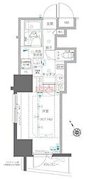 ZOOM川崎EAST 1Kの間取図画像