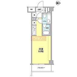 リバーレ蒲田仲六郷 ワンルームの間取図画像
