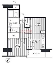 ベイイースト 2DKの間取図画像