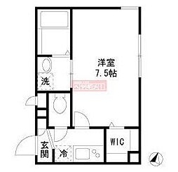 メゾン・カルム 1Kの間取図画像