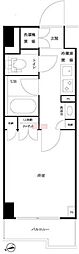 ルーブル仲六郷壱番館 1Kの間取図画像