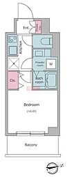 レジディア大森2 1Kの間取図画像