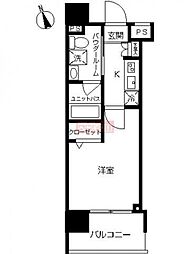 スカイコート川崎西口2 1Kの間取図画像