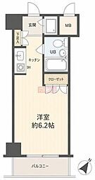 パーク・ノヴァ川崎 ワンルームの間取図画像
