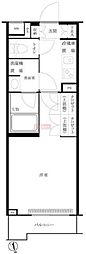 ルーブル大森西 1Kの間取図画像