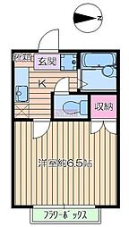 サンハイム 1Kの間取図画像