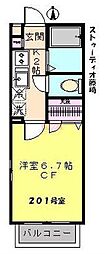 ストゥーディオ藤崎 1Kの間取図画像