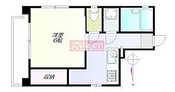ツキムラマンションNo.24 1Kの間取図画像