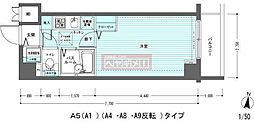 RESIDIA多摩川 1Kの間取図画像