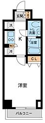 カッシア川崎レジデンス 1Kの間取図画像