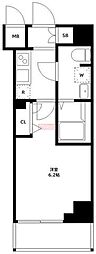 Risingplace川崎二番館 1Kの間取図画像